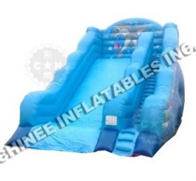 T8-793 Dolphin Blue Inflatable Dry Slide