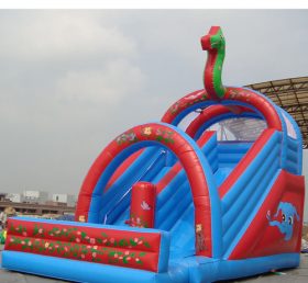 T8-138 Cartoon Theme Climbing Sport Game Kids Inflatable Slide