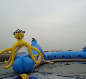 Tunnel1-14 Pirates octopus Inflatable Tunnels