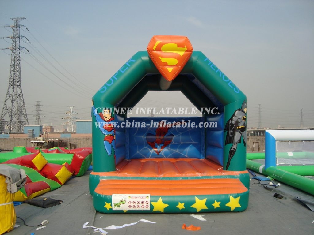 T2-2674 Superman Batman Spider-Man Superhero Inflatable Bouncer