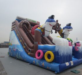 T8-1484 Pirates inflatable slide