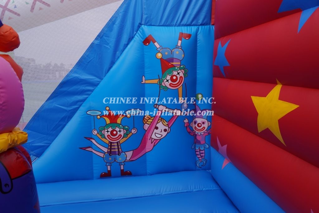 T2-3334 Clown inflatable castle  Clown Circus Jumping Castles