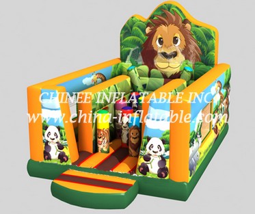 T2-3338 Jungle theme inflatable bouncer