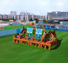 T6-457 Jungle Theme giant inflatable amusing park playground for kids