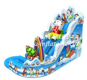 T8-1460 Rainbow Bear inflatable slide