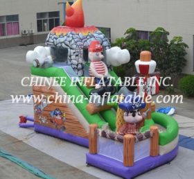T8-1473 Pirates Giant Inflatable Dry Slide