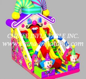 T8-1489 Happy Clown Inflatable Slide
