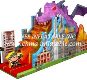 T8-1515 Dinosaur inflatable slide