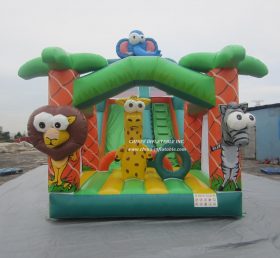 T8-1495b Jungle Jumping Slide Lion & Elephant Inflatable Kids Slide
