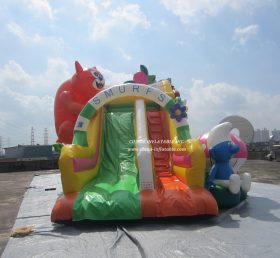 T8-1548 The Smurfs Inflatable Slide