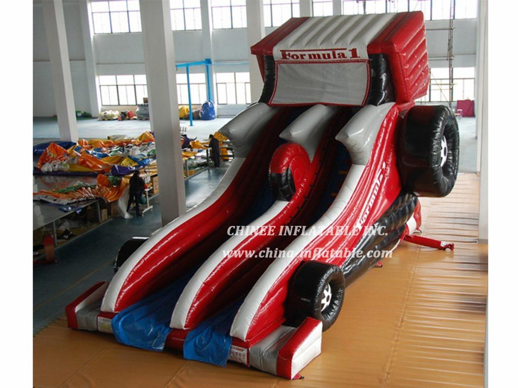 T8-1544 Monster Trucks Inflatable Slide