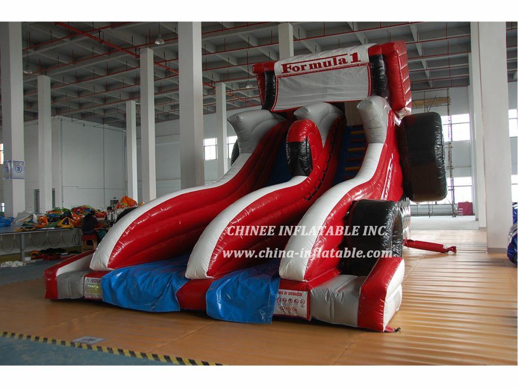 T8-1544 Monster Trucks Inflatable Slide