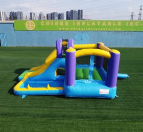 T2-3481 bouncy castle with slide and pool