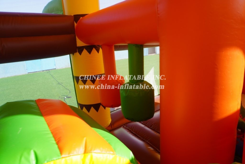 T2-3421 Dino park bounce house slide combo jumping castle kids playground