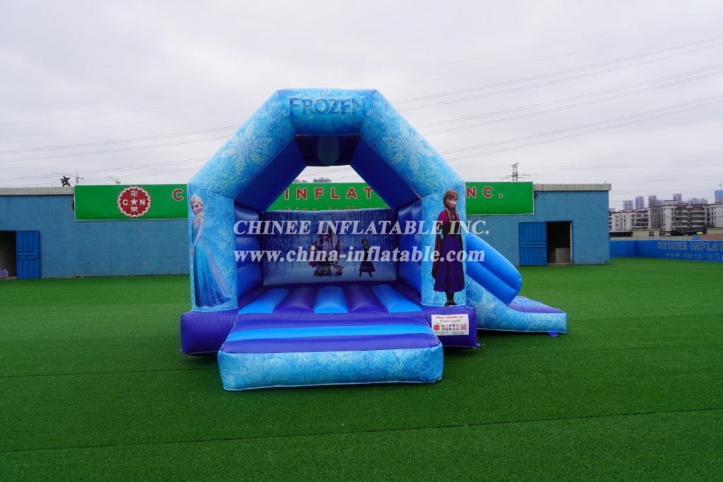 T2-3488  indoor outdoor inflatable frozen combo Elsa anna bounce house from Chinee inflatbles