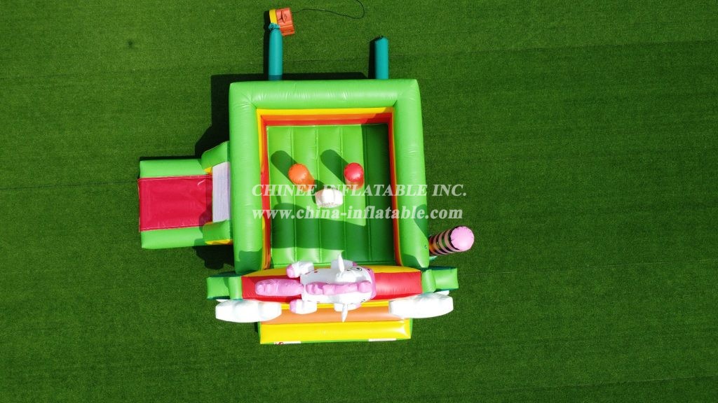 T2-3490 Jungle inflatable bouncer with slides
