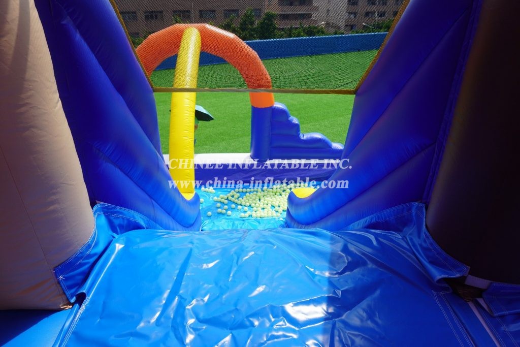 T6-608 Large water slide with pool
