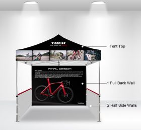 F2-4 10×10 1 Full Back Wall 2 Half Side Wall Folding Tent/Advertising Tent
