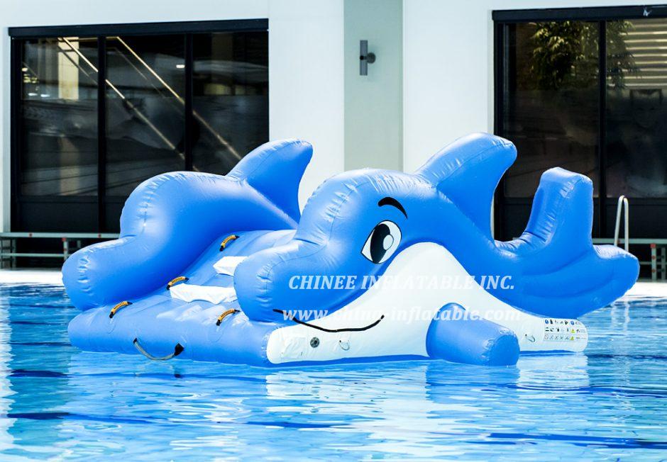 WG1-007 dolphin inflatable floating water sport park game for pool