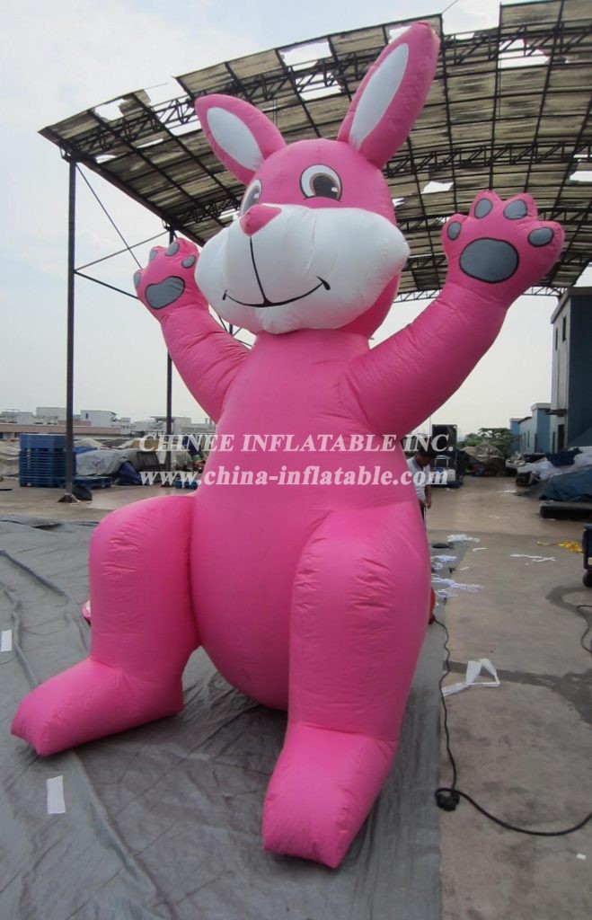 Cartoon2-083 Pink Rabbit Inflatable Cartoons