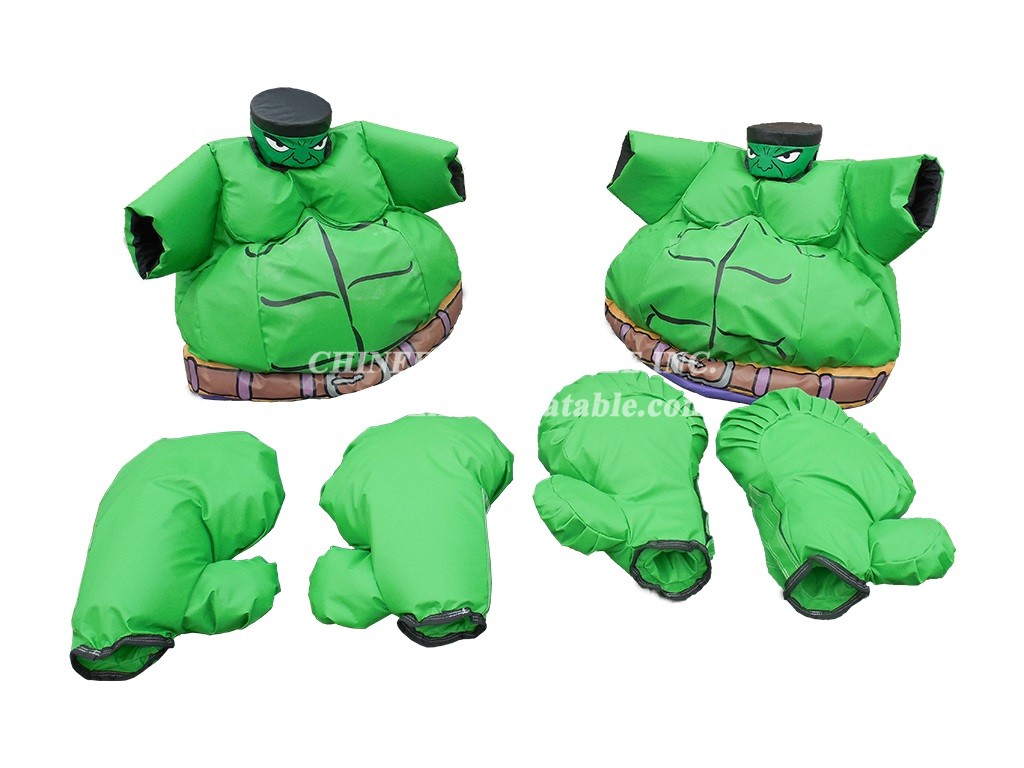 SS1-8 Adult Green Warrior Superhero Sumo Set