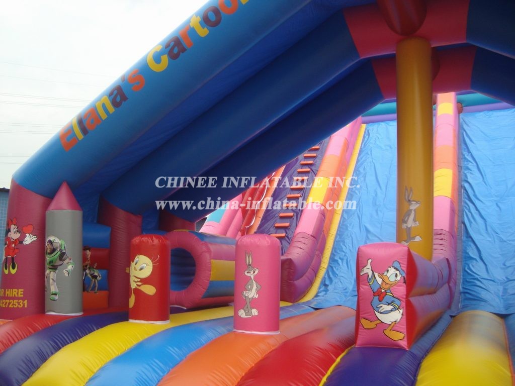 T8-3000 Disney Giant Inflatable Slide for Adults and Kids Toy Stories Obstacle Inflatable Slide