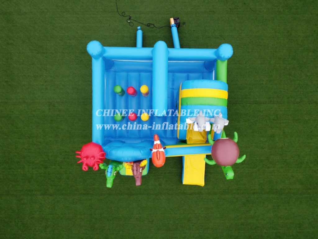 T2-3432 Sea world inflatable combo bouncy castle