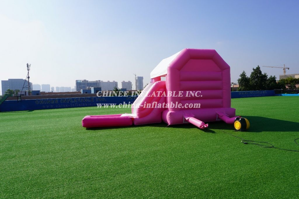 T2-1509 outdoor indoor kids jumper princess pink bouncer castle combo
