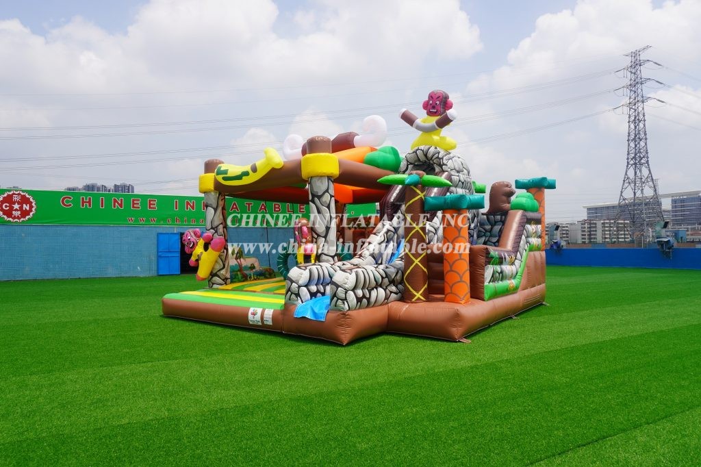 T2-011 Chinee jungle bouncy house with slide