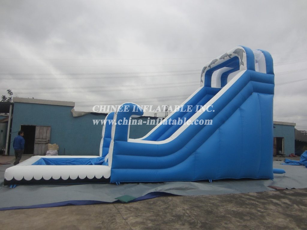 T8-1333 Dolphin Inflatable Water Slide