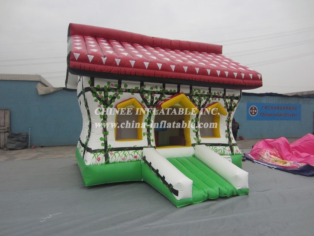 T2-3093 house shape inflatable bounce kids party