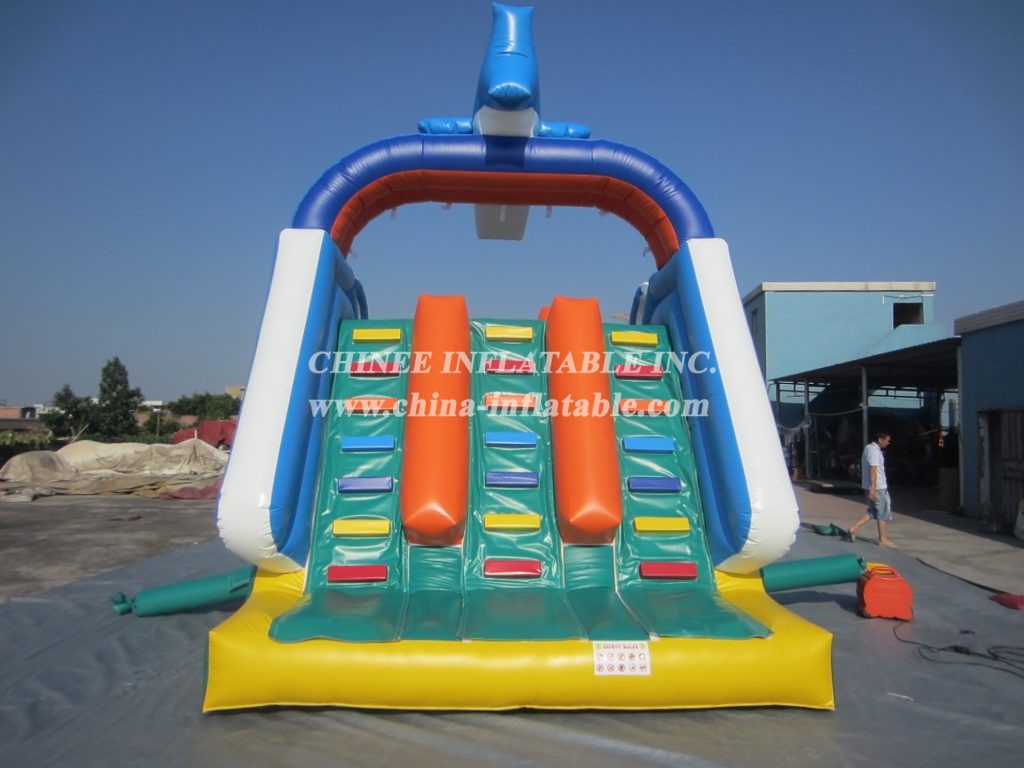 T8-240 Shark Themed Giant Inflatable Slide for Kids