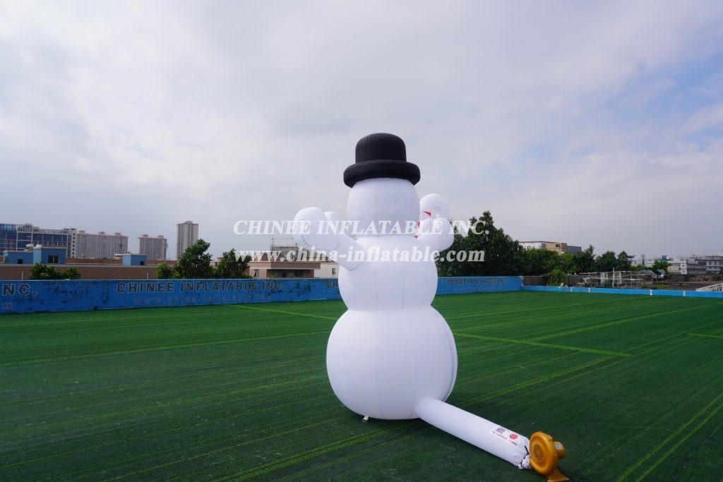 C1-154 Christmas inflatable snowman with the candy cane