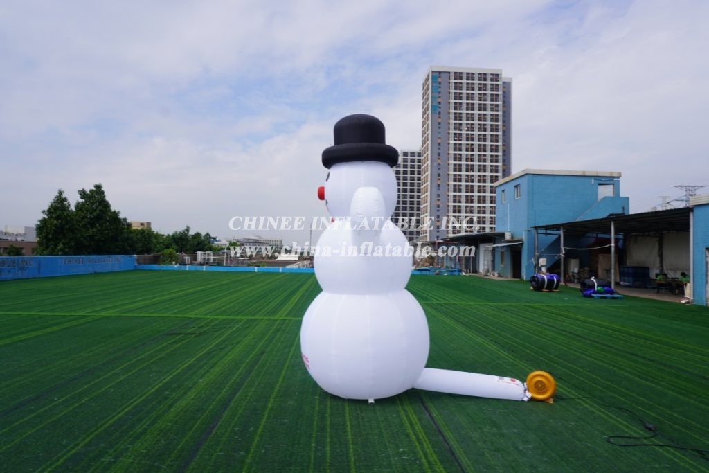 C1-154 Christmas inflatable snowman with the candy cane