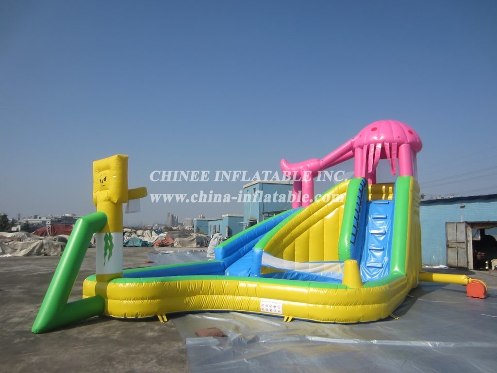 T8-848 Patrick Star Inflatable Slide with Swimming Pool