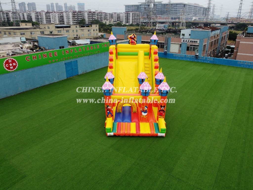 T8-1358 Disney Large slide  inflatable Disney-themed slide Mickey and minnie mouse giant slide