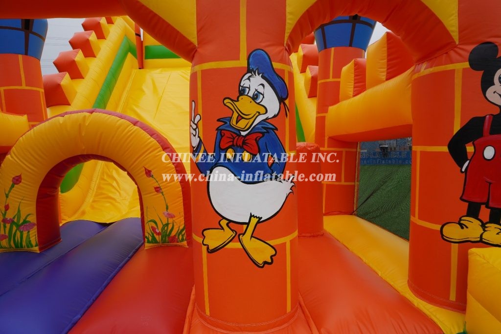 T8-1358 Disney Large slide  inflatable Disney-themed slide Mickey and minnie mouse giant slide