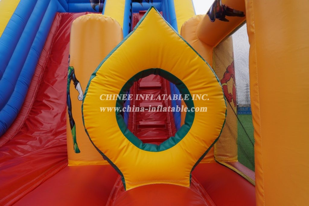 T8-2106 Super Hero Inflatable dry Slide  Marvel Super Heroes slide from Chinee inflatables