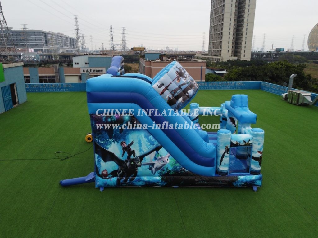 T8-3804 Train Your Dragon inflatable slide