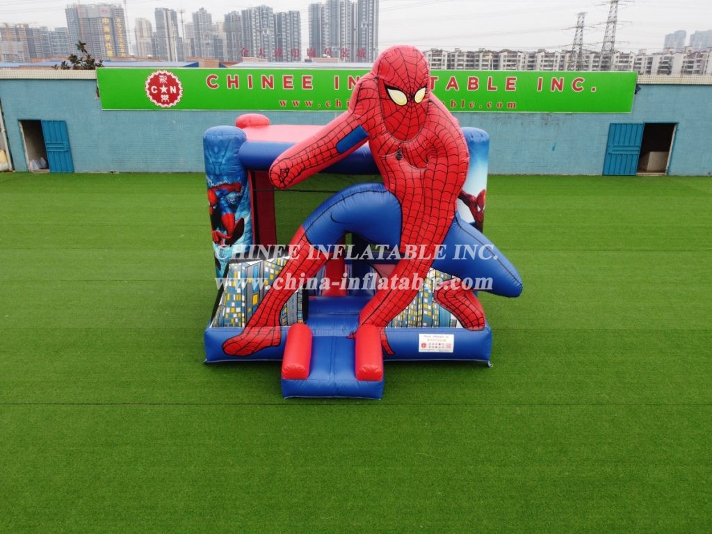 T2-3353  inflatable commercial party fun for kids bouncy castle spider man combo