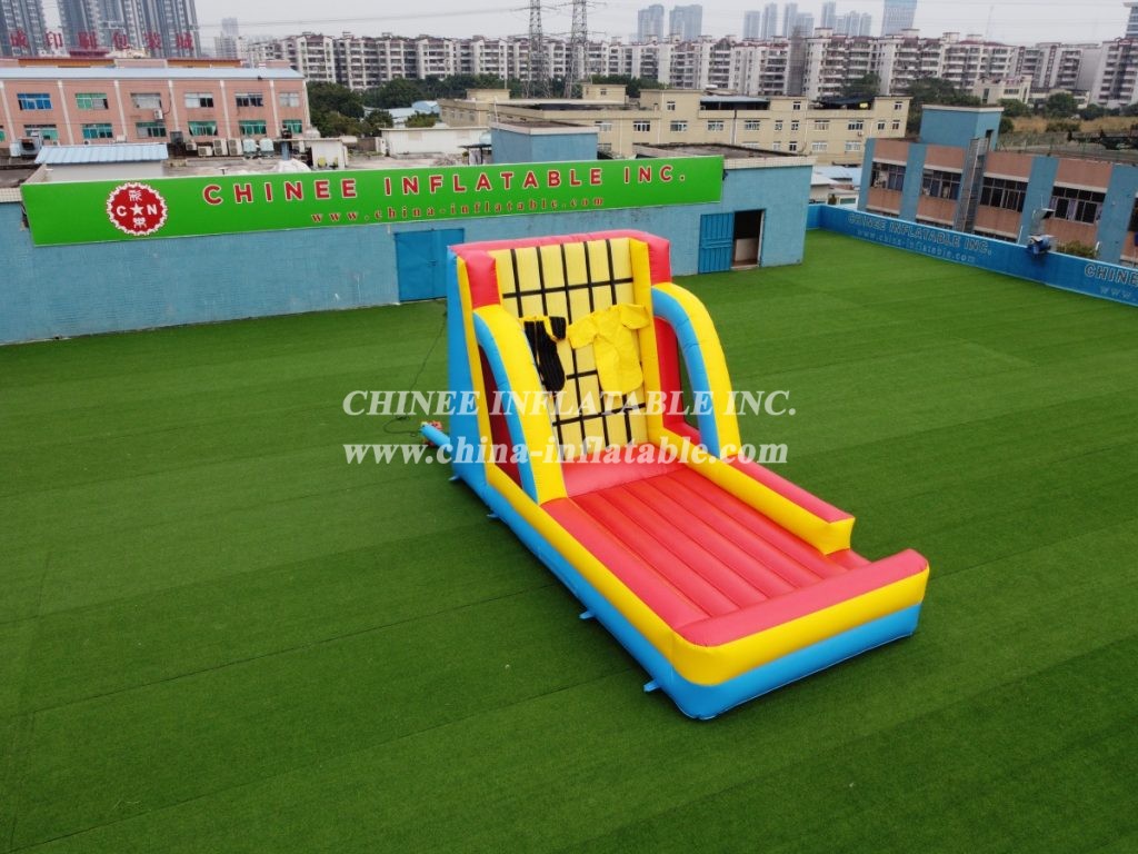 T11-1313 Commercial Outdoor Inflatable Game Inflatable Climbing Wall Sticky Wall With 2 Stick Suits