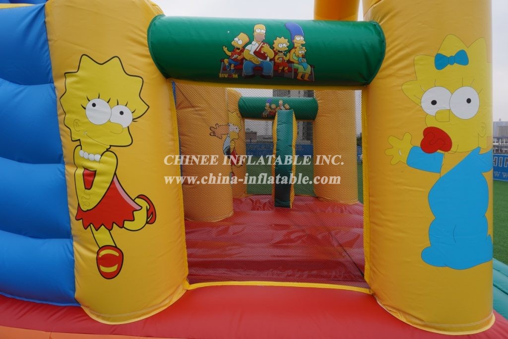 T8-2106B The Simpsons Inflatable Dry Slides