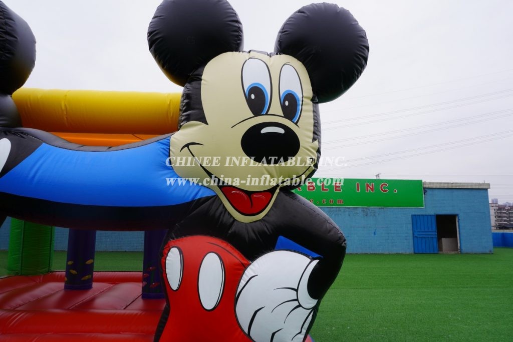 T2-3355 indoor outdoor Mickey & Minnie jumping bouncy house bouncer inflatable for kids from Chinee inflatbles