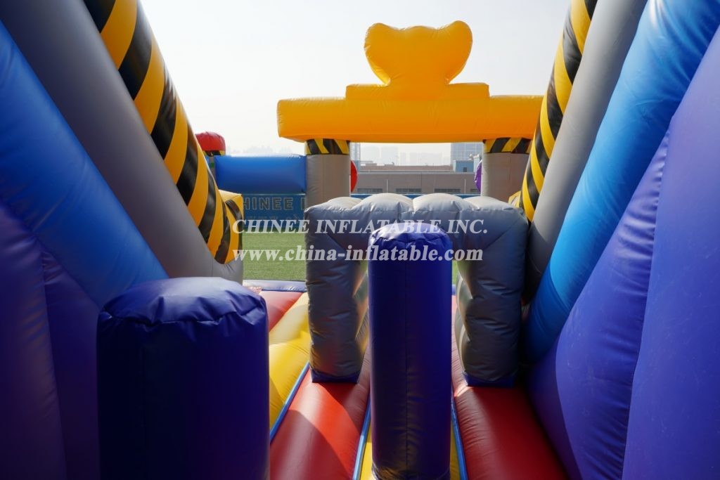T8-3804B Doctor of Science Bouncy Castle Inflatable Slide Combo for kids fun