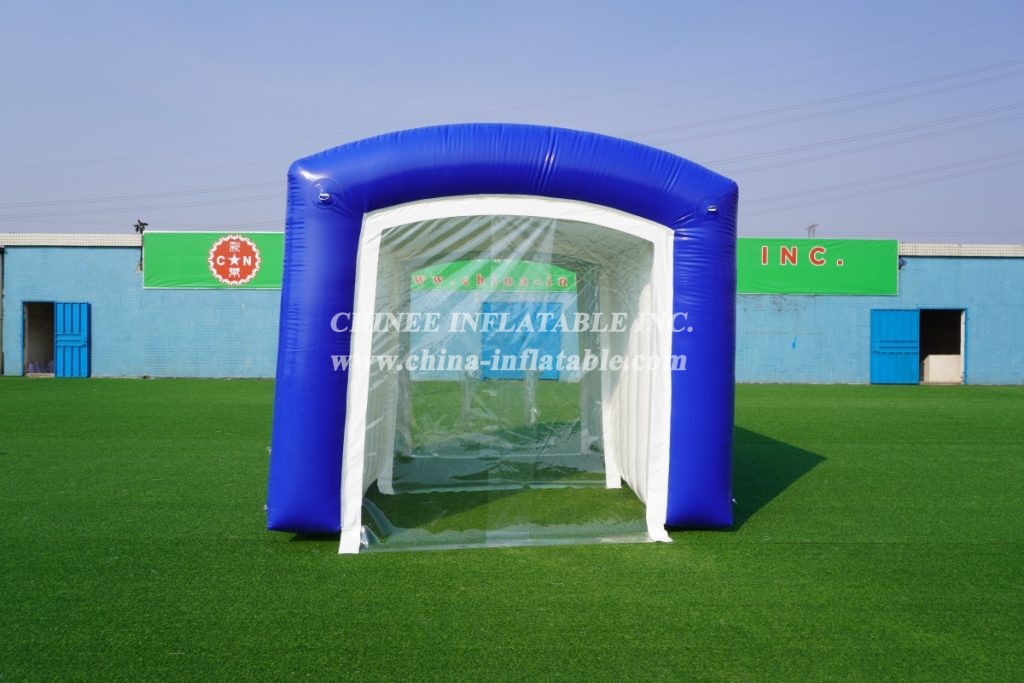 Tent2-1006  inflatable sealed tent with internal transparent partition