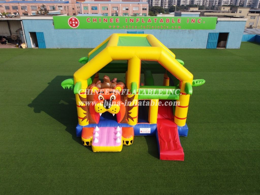 T2-3480B bouncy house jumping inflatable lion theme kids combo