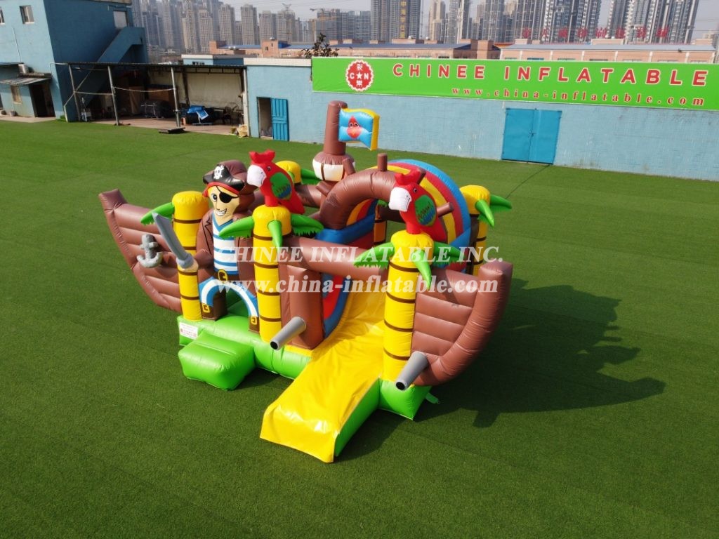 T2-3504  New Design Commercial Inflatable Bouncer Combo pirate theme