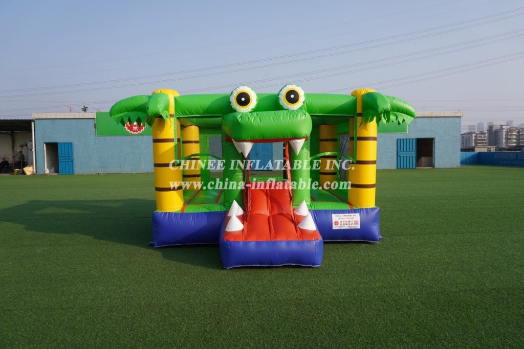 T2-3503 Kids Inflatable Bouncer Combo crocodile alligator theme combo