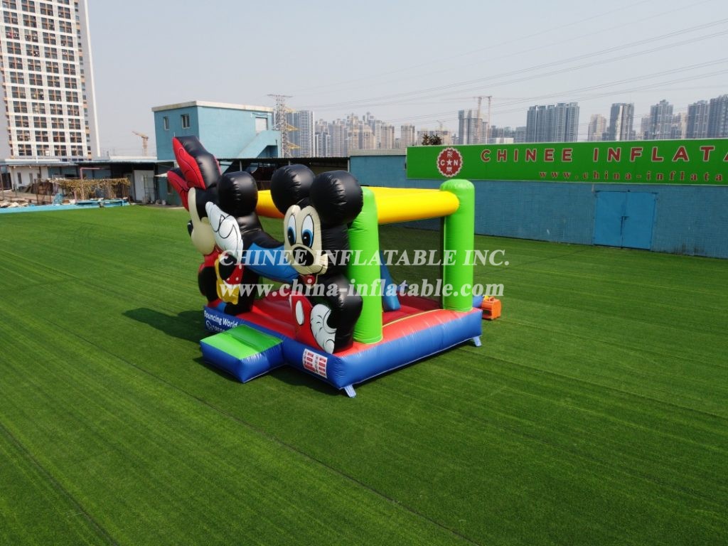 T2-3355B Disney Mickey and Minnie bounce house with slide jumping castle