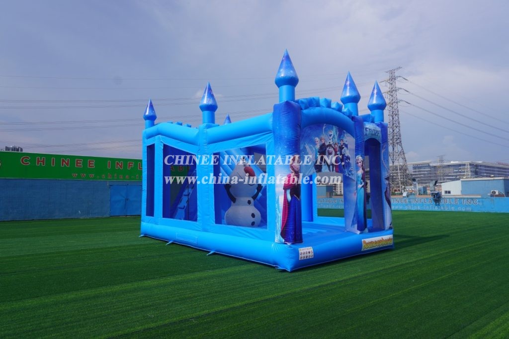 T5-1002A Frozen bouncy castle combo slide outdoor kids jumping castle